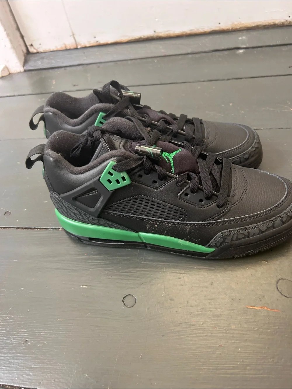 Nike Jordan Spizike Low GS Black Anthracite Pine Green FQ3950-003 Size 6Y EUC